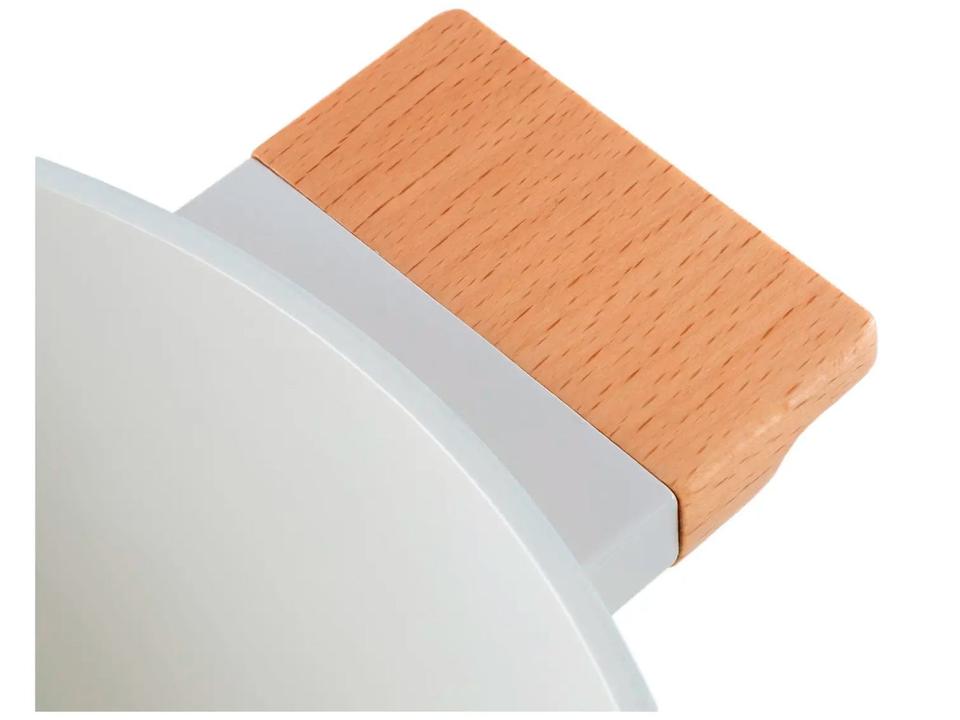 Jogo de Panelas Brinox Revestimento Cerâmico Creme 5 Peças Cabo Amadeirado Ceramic Life Nordic - 6