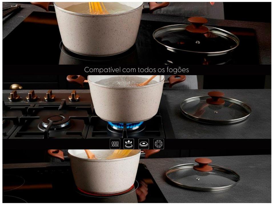Jogo de Panelas Brinox Revestimento Cerâmico de Alumínio Vanilla 5 Peças Optima CeramicLife - 8