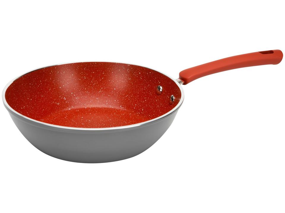 Jogo de Panelas Brinox Revestimento Cerâmico de Alumínio Vermelho e Cinza 8 Peças Ceramic Life Select - 7