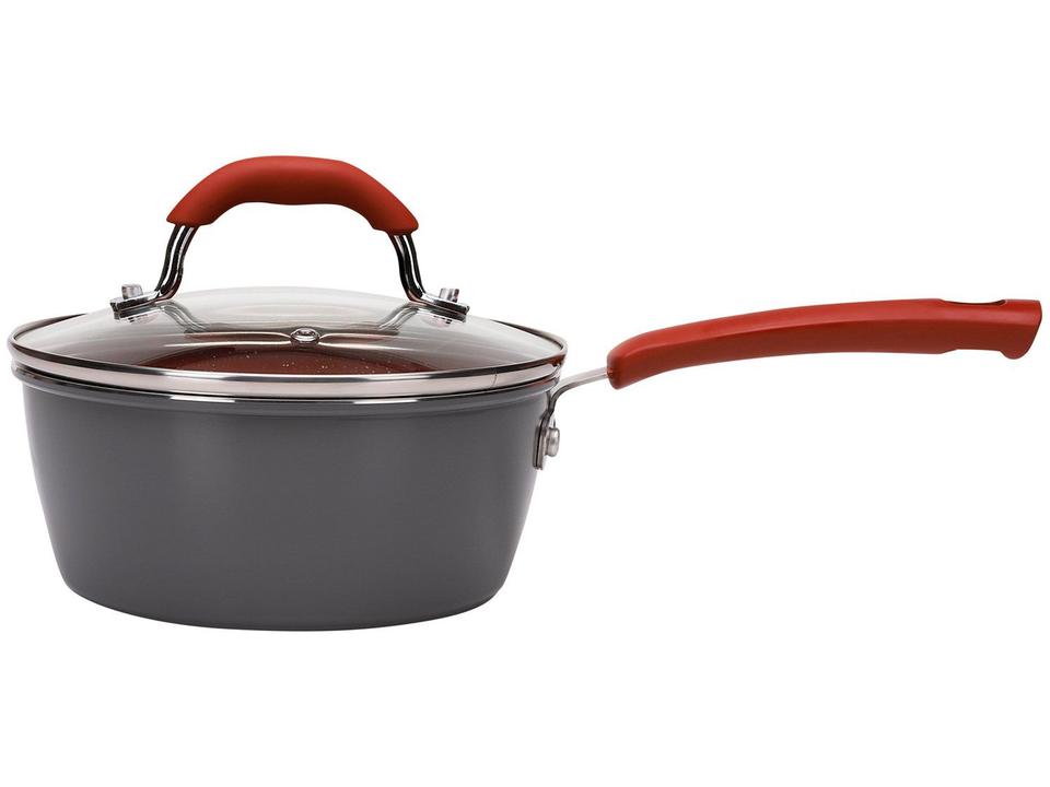 Jogo de Panelas Brinox Revestimento Cerâmico de Alumínio Vermelho e Cinza 8 Peças Ceramic Life Select - 5