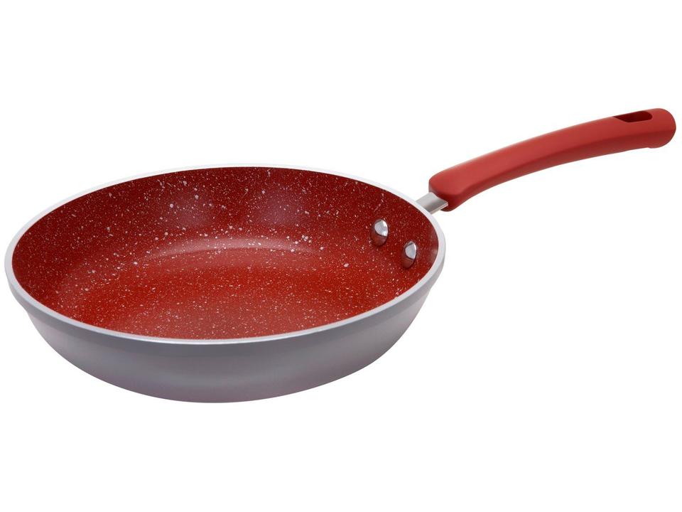 Jogo de Panelas Brinox Revestimento Cerâmico de Alumínio Vermelho e Cinza 8 Peças Ceramic Life Select - 8