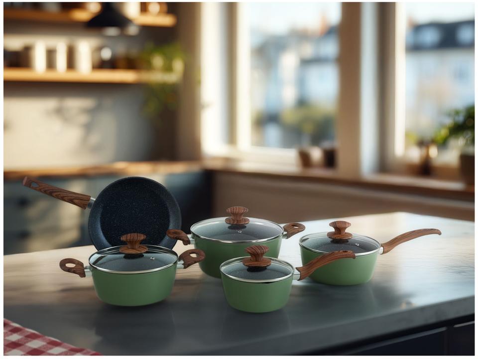 Jogo de Panelas Brinox Verde Olive 5 Peças - 3