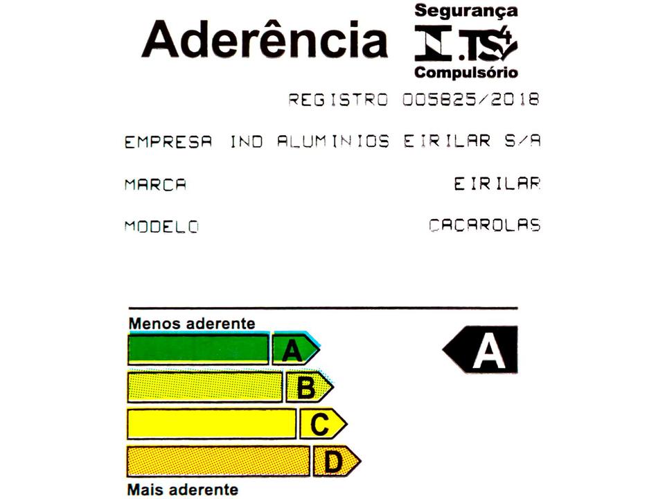 Jogo de Panelas Eirilar Antiaderente de Alumínio Bordô 8 Peças Especial Eiriflon Supreme - 12