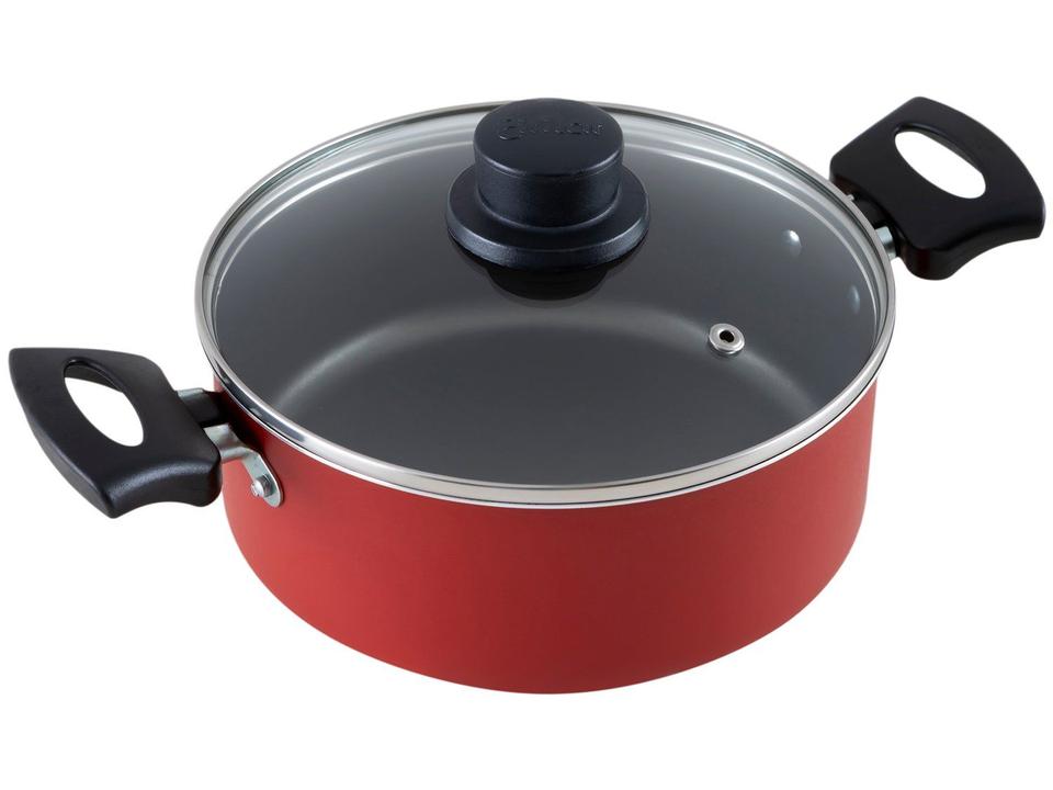 Jogo de Panelas Eirilar Antiaderente de Alumínio Bordô 8 Peças Especial Eiriflon Supreme - 5