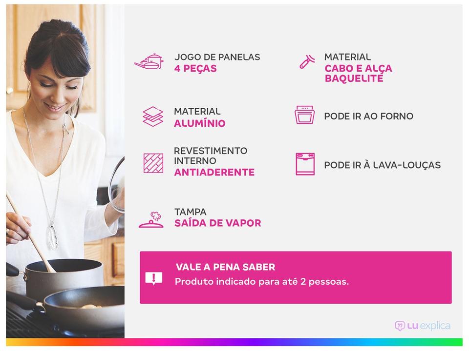 Jogo de Panelas Eirilar Antiaderente de Alumínio - 1