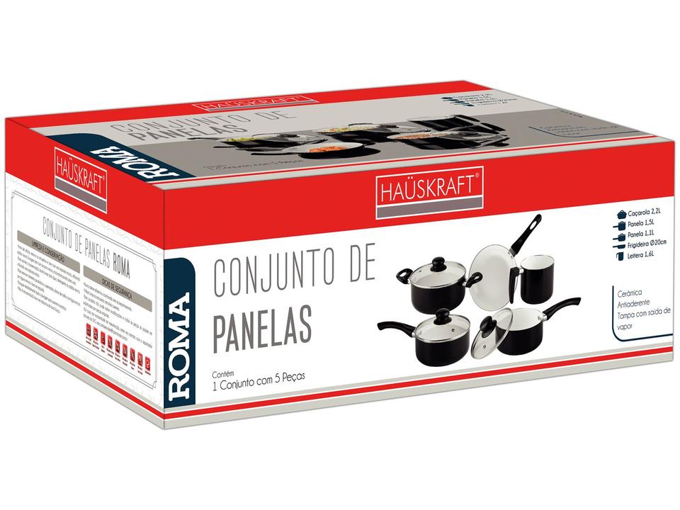 Jogo de Panelas Hauskraft Revestimento Cerâmico - 1