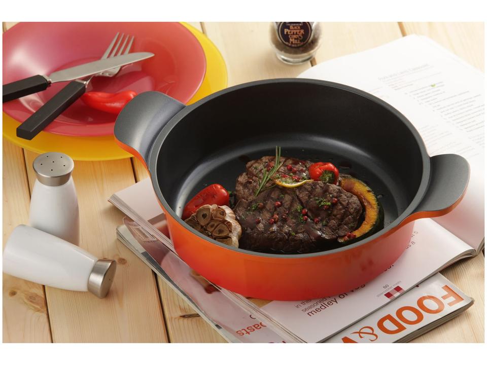 Jogo de Panelas Neoflam Revestimento Cerâmico de Alumínio Laranja 5 Peças Venn - 8