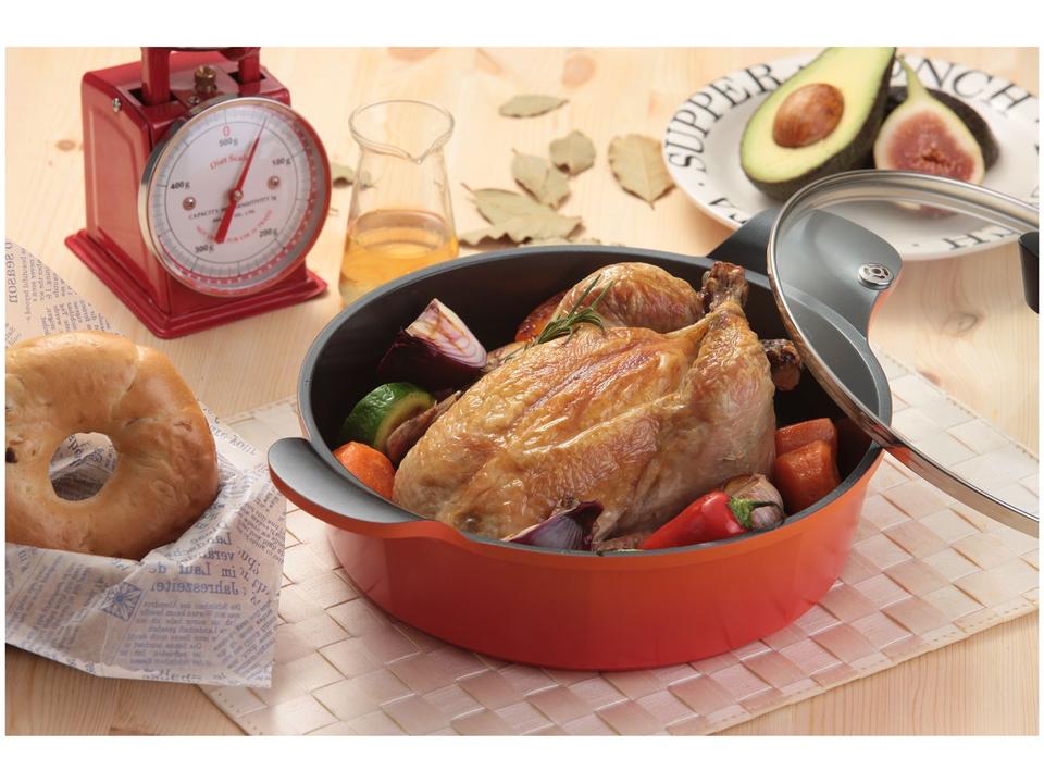 Jogo de Panelas Neoflam Revestimento Cerâmico de Alumínio Laranja 5 Peças Venn - 10