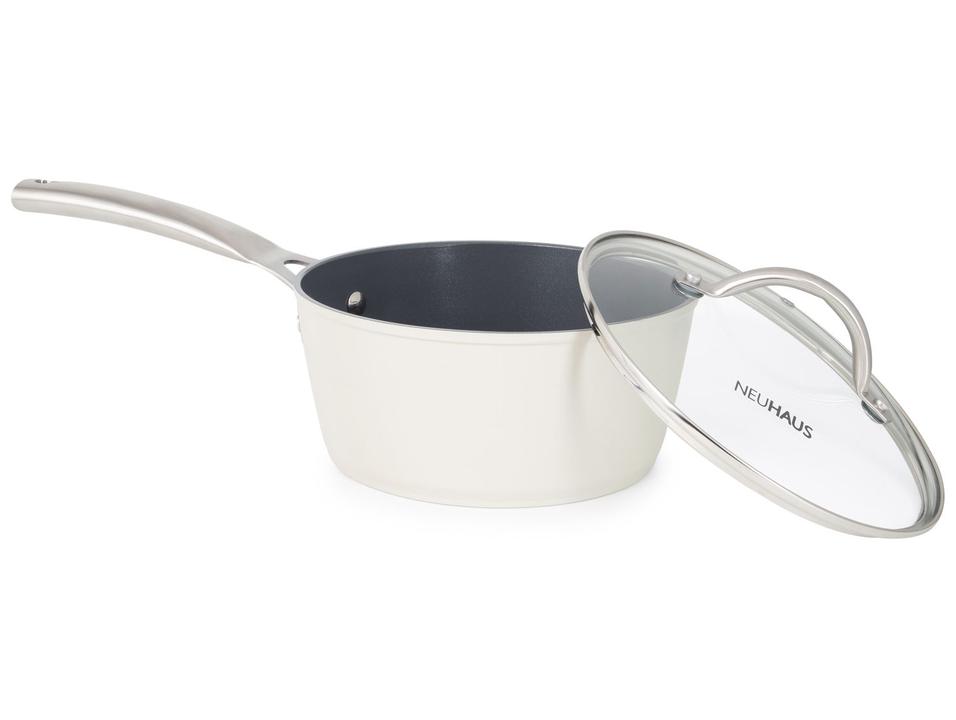 Jogo de Panelas Neuhaus Revestimento Cerâmico de Alumínio Forjado Off White Fundo Triplo 8 Peças Ceramic Prime - 6