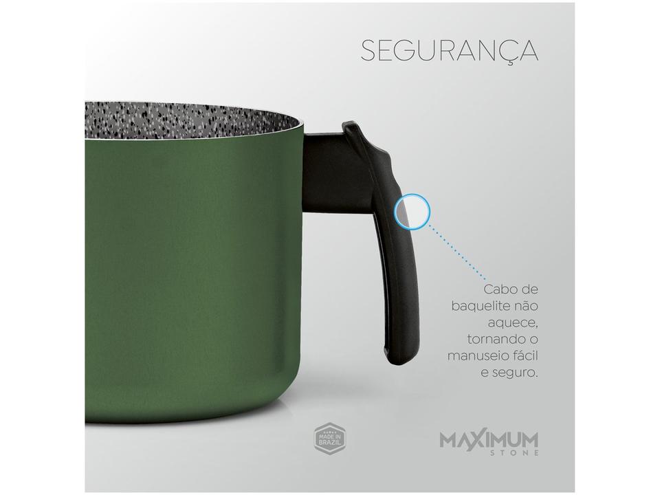 Jogo de Panelas Panelux Antiaderente de Alumínio Verde 5 Peças Maximum Stone - 7