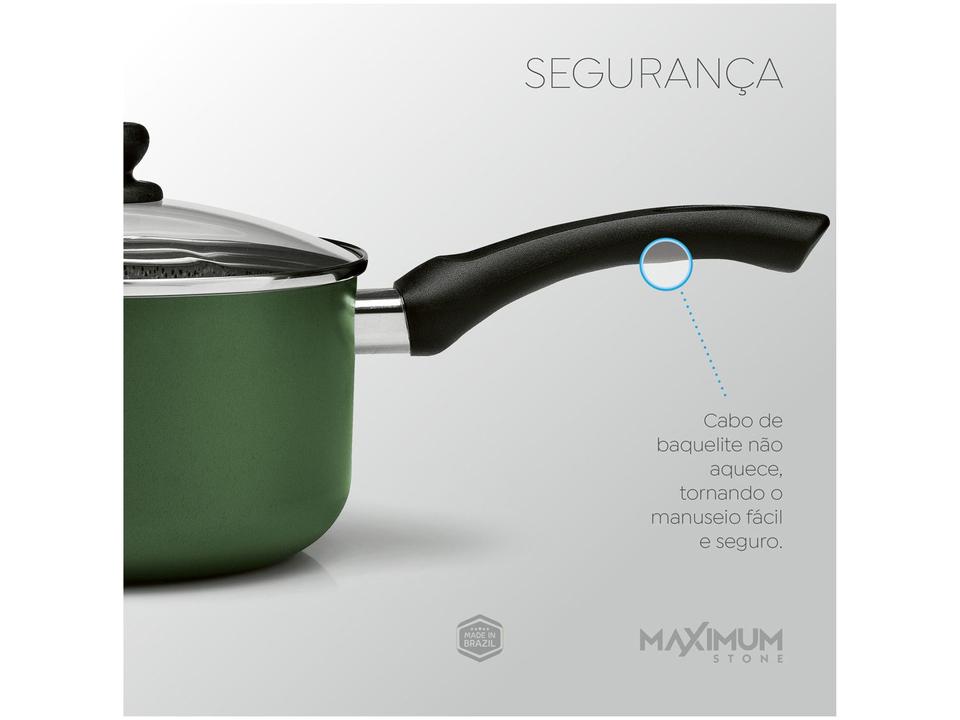 Jogo de Panelas Panelux Antiaderente de Alumínio Verde 5 Peças Maximum Stone - 6
