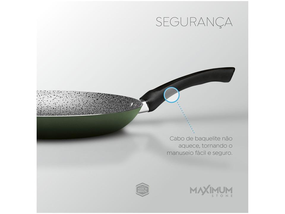 Jogo de Panelas Panelux Antiaderente de Alumínio Verde 5 Peças Maximum Stone - 8