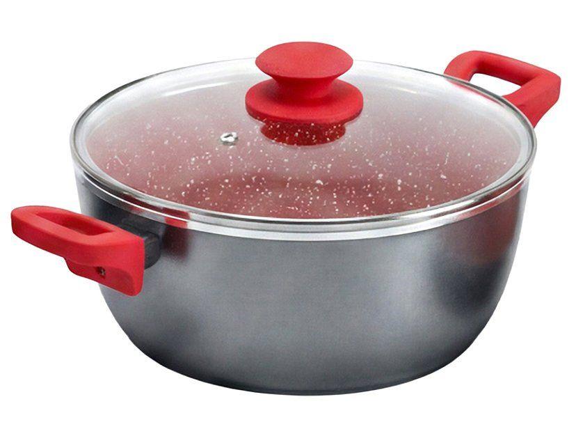 Jogo de Panelas Philco Antiaderente Cinza e Vermelho 4 Peças PKT420 - 3