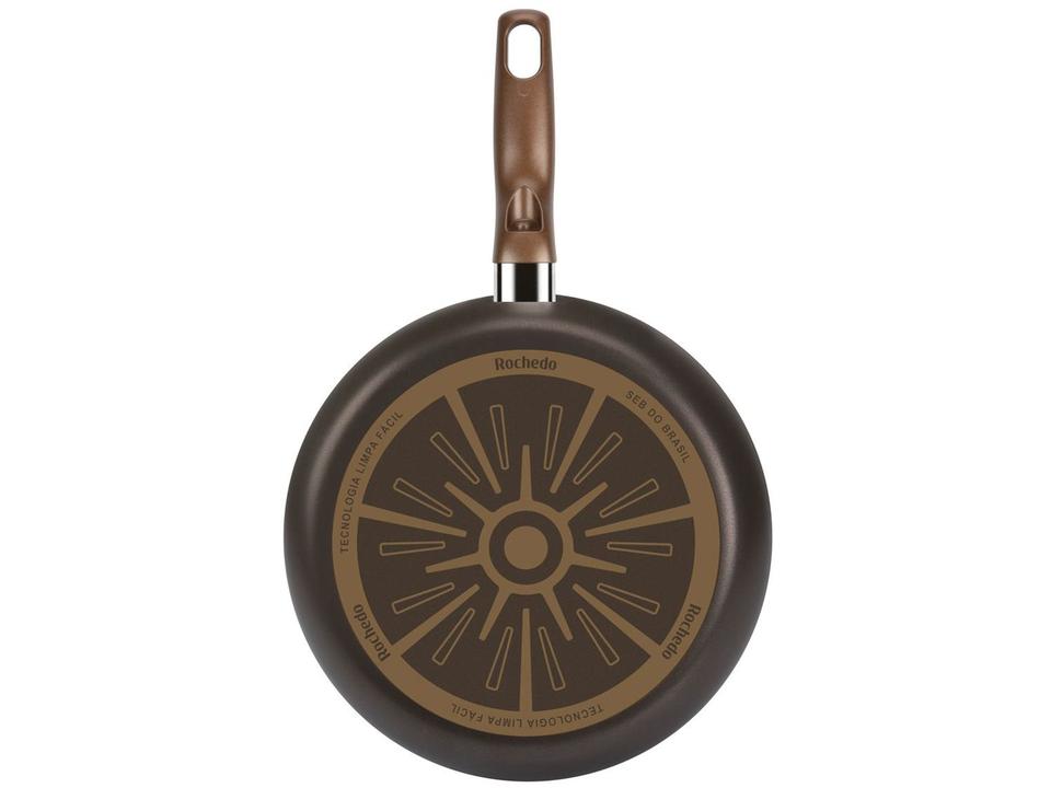 Jogo de Panelas Rochedo Antiaderente de Alumínio Chocolate 5 Peças Expert - 18