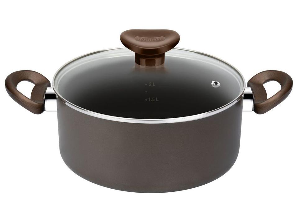 Jogo de Panelas Rochedo Antiaderente de Alumínio Chocolate 5 Peças Expert - 5