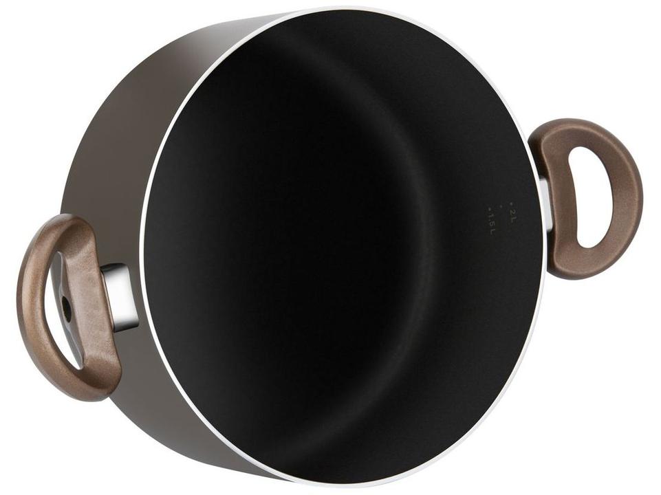 Jogo de Panelas Rochedo Antiaderente de Alumínio Chocolate 5 Peças Expert - 6