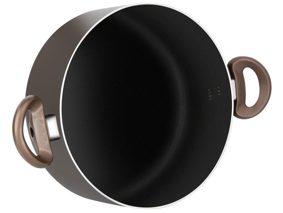 Jogo de Panelas Rochedo Antiaderente de Alumínio Chocolate 5 Peças Expert - 9