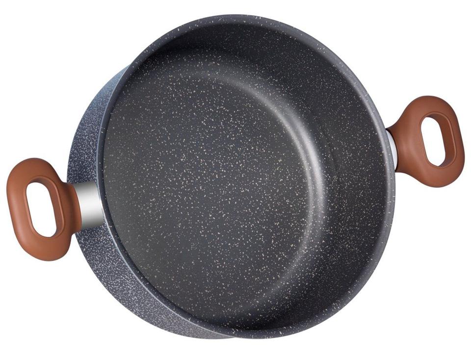 Jogo de Panelas Rochedo Antiaderente de Alumínio Cinza e Bege 5 Peças Natural Stone - 6