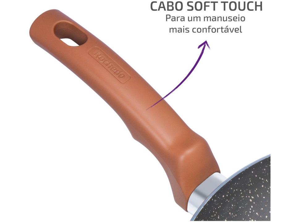 Jogo de Panelas Rochedo Antiaderente de Alumínio Cinza e Bege 5 Peças Natural Stone - 8