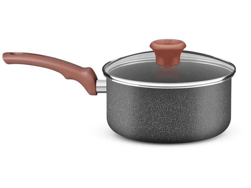 Jogo de Panelas Rochedo Antiaderente de Alumínio Cinza e Bege 5 Peças Natural Stone - 3