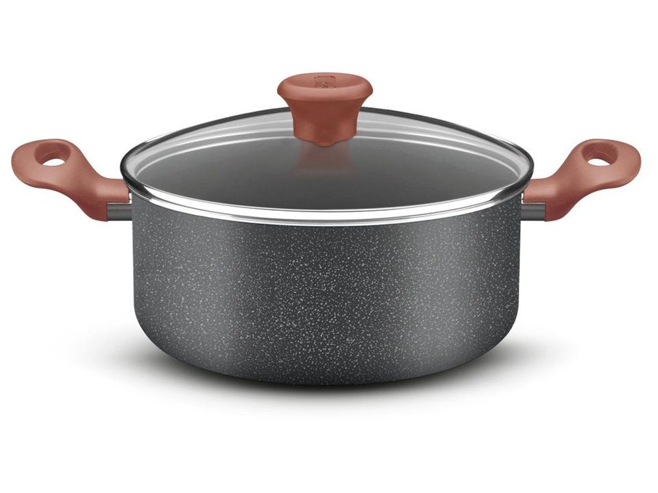 Jogo de Panelas Rochedo Antiaderente de Alumínio Cinza e Bege 5 Peças Natural Stone - 2