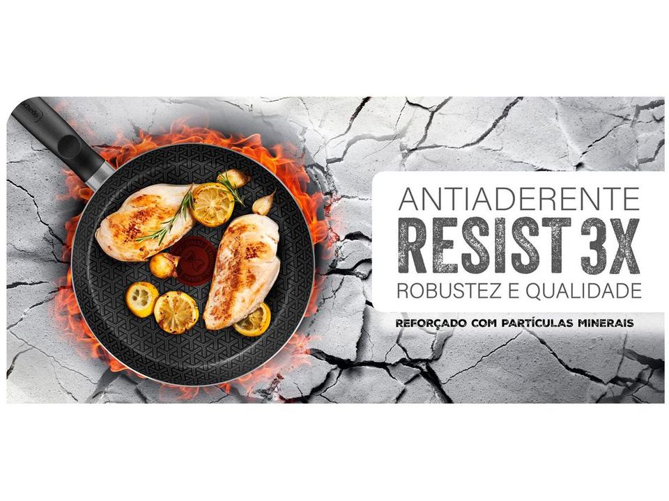 Jogo de Panelas Rochedo Antiaderente de Alumínio Grafite 5 Peças Robusta - 9