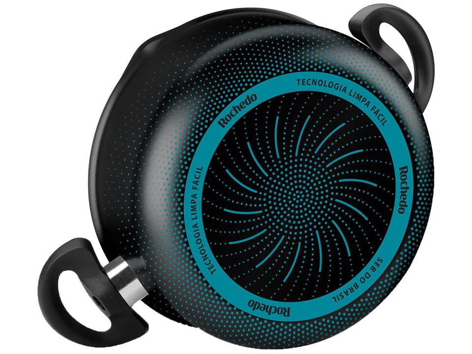 Jogo de Panelas Rochedo Antiaderente de Alumínio Preto e Azul 9 Peças Smart - 5