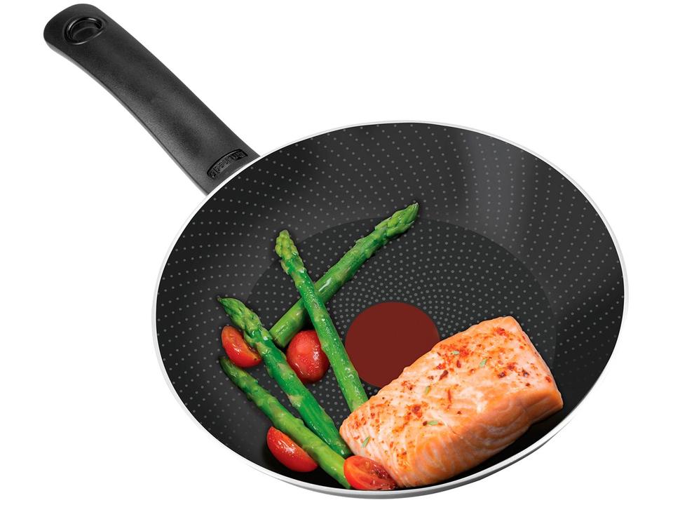 Jogo de Panelas Rochedo Antiaderente de Alumínio Preto e Azul 9 Peças Smart - 12