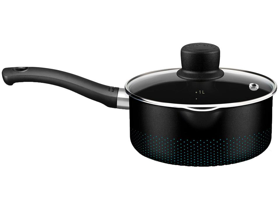 Jogo de Panelas Rochedo Antiaderente de Alumínio Preto e Azul 9 Peças Smart - 14