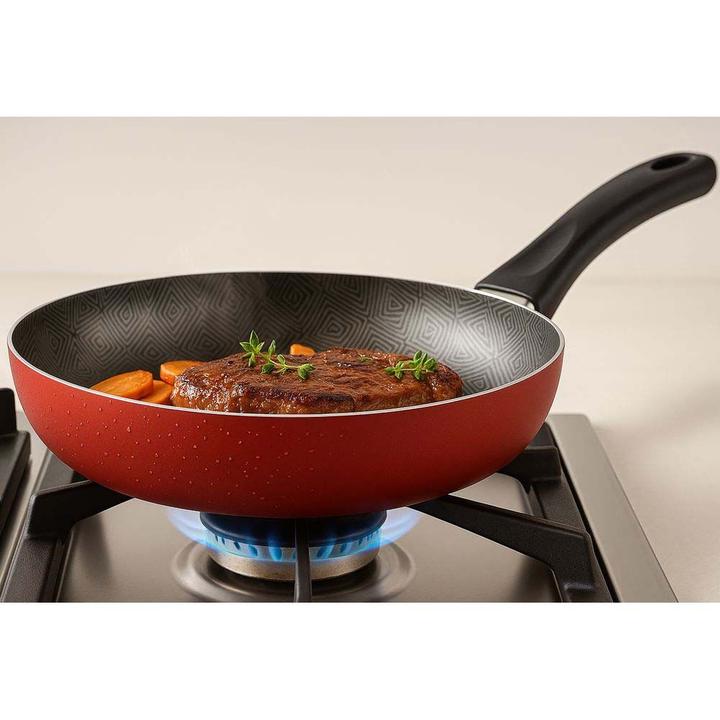 Jogo de Panelas Rochedo Antiaderente de Alumínio Vermelho 11 Peças Facilita - 8