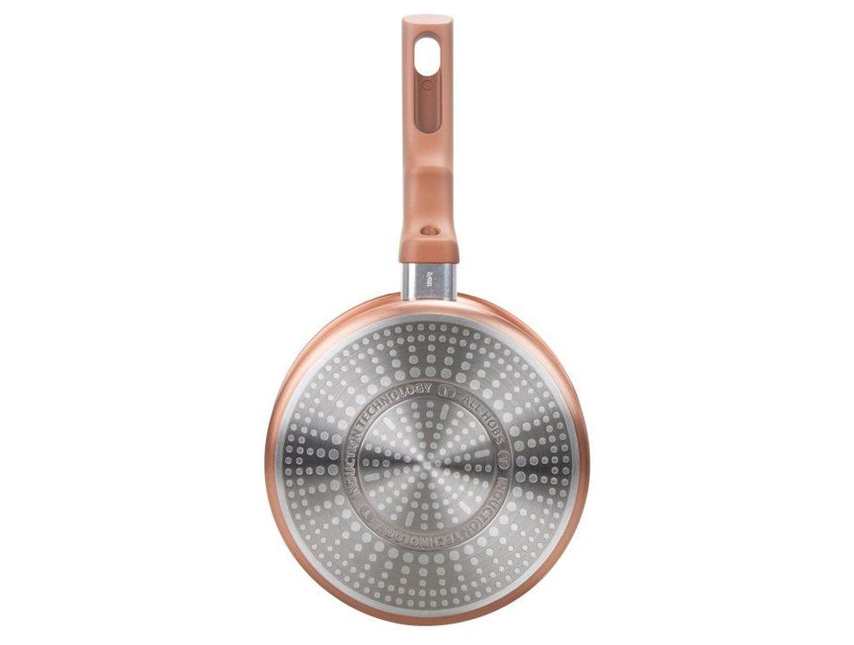 Jogo de Panelas Rochedo Cerâmico de Alumínio Rose Gold Fundo Triplo 5 Peças Ceramic - 13