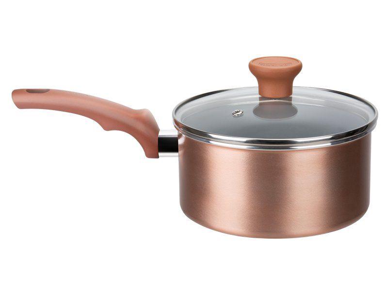 Jogo de Panelas Rochedo Cerâmico de Alumínio Rose Gold Fundo Triplo 5 Peças Ceramic - 14