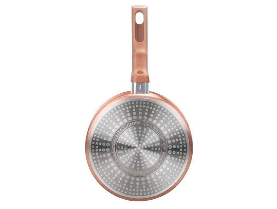 Jogo de Panelas Rochedo Cerâmico de Alumínio Rose Gold Fundo Triplo 5 Peças Ceramic - 16