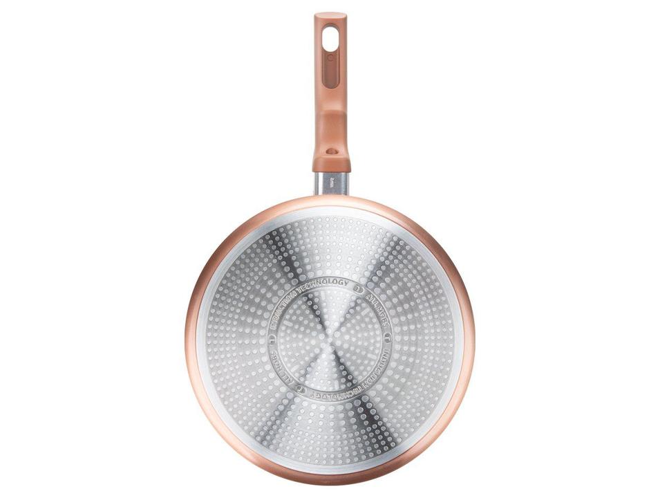 Jogo de Panelas Rochedo Cerâmico de Alumínio Rose Gold Fundo Triplo 5 Peças Ceramic - 19