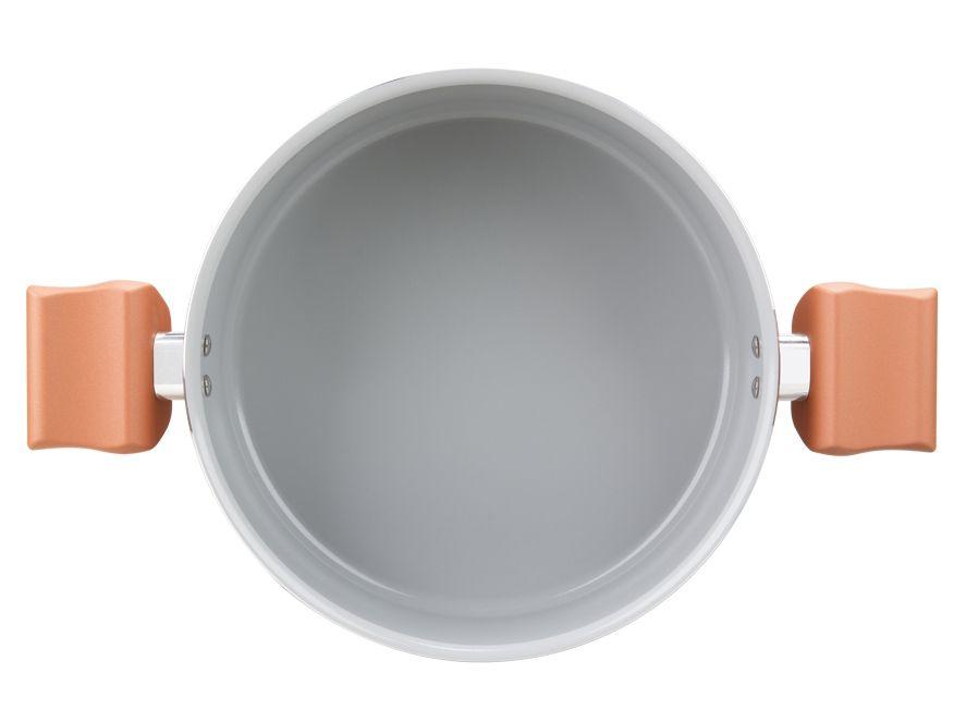 Jogo de Panelas Rochedo Cerâmico de Alumínio Rose Gold Fundo Triplo 5 Peças Ceramic - 21