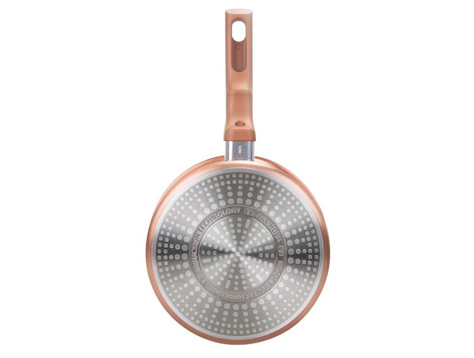 Jogo de Panelas Rochedo Cerâmico de Alumínio Rose Gold Fundo Triplo 5 Peças Ceramic - 16