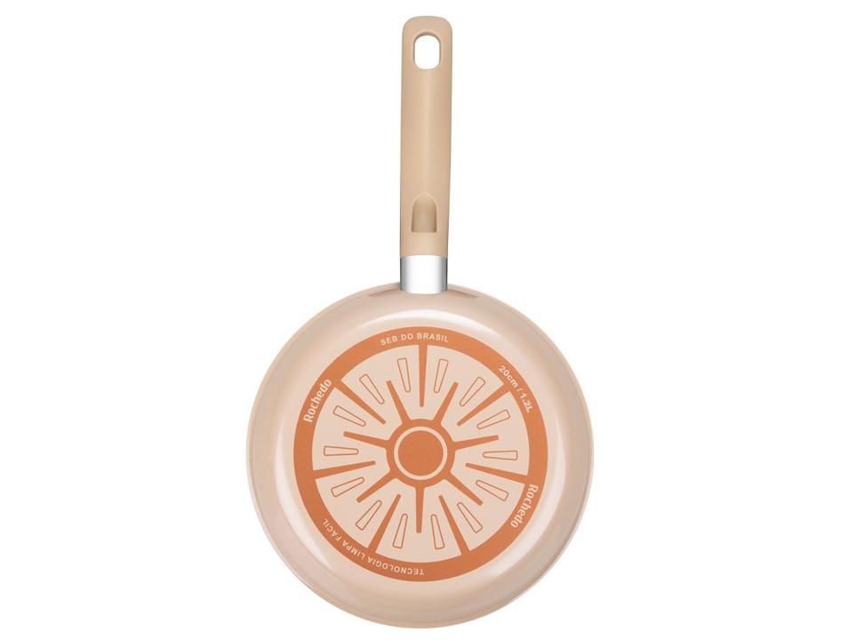 Jogo de Panelas Rochedo de Alumínio Vanilla Fundo Triplo 5 Peças Ceramic Light Sand - 11