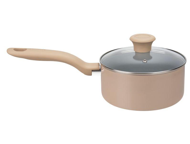 Jogo de Panelas Rochedo de Alumínio Vanilla Fundo Triplo 5 Peças Ceramic Light Sand - 21