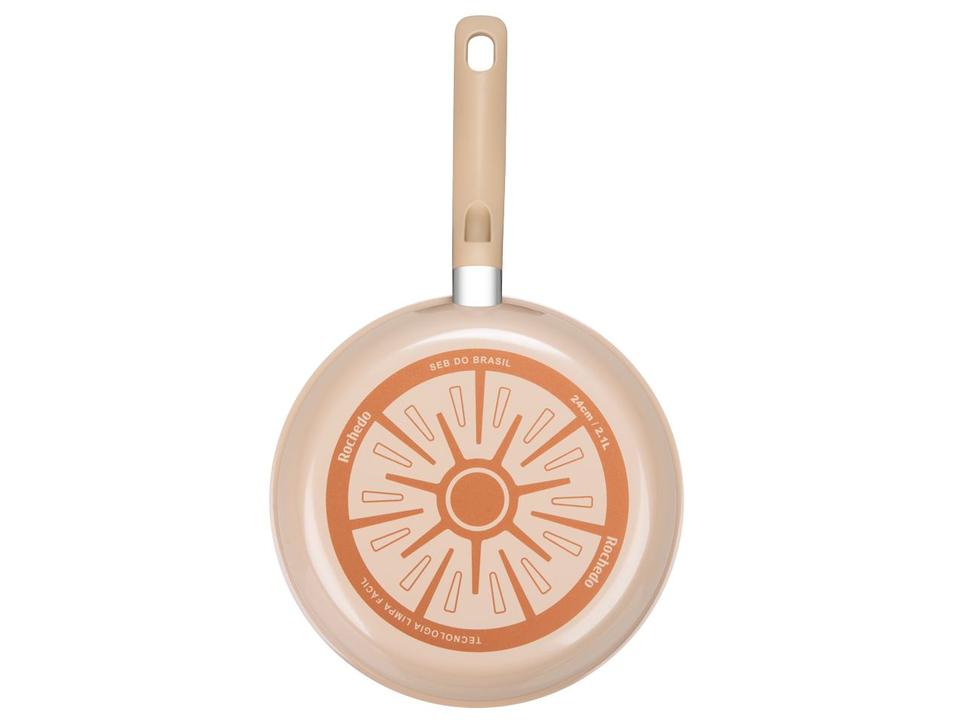 Jogo de Panelas Rochedo de Alumínio Vanilla Fundo Triplo 5 Peças Ceramic Light Sand - 14