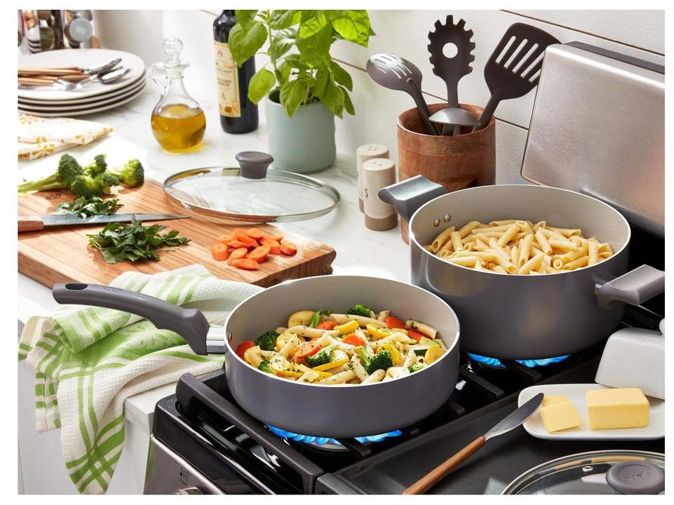 Jogo de Panelas Tefal Cerâmico Cinza 10 Peças Recycled Ceramic - 3