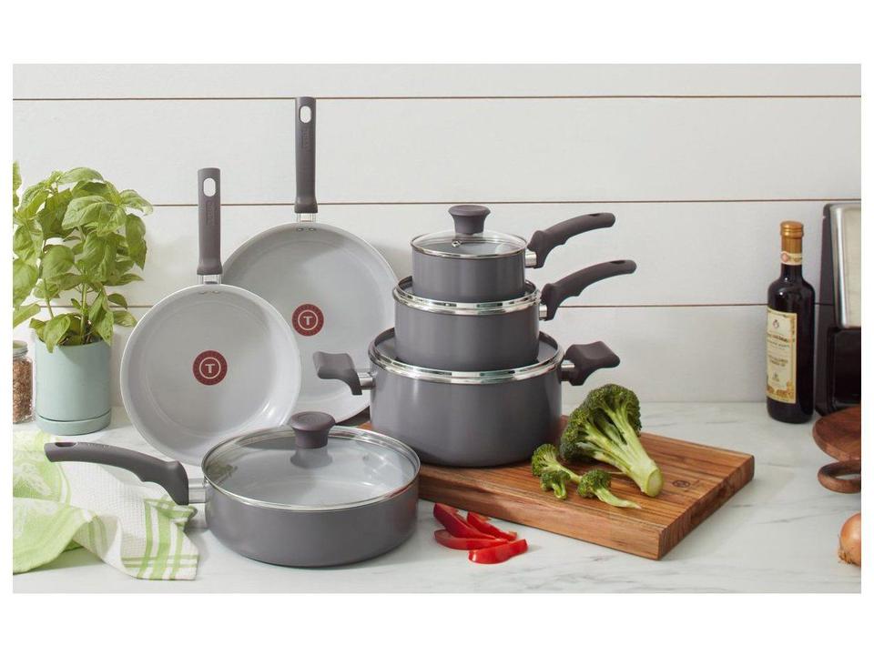 Jogo de Panelas Tefal Cerâmico Cinza 10 Peças Recycled Ceramic - 5