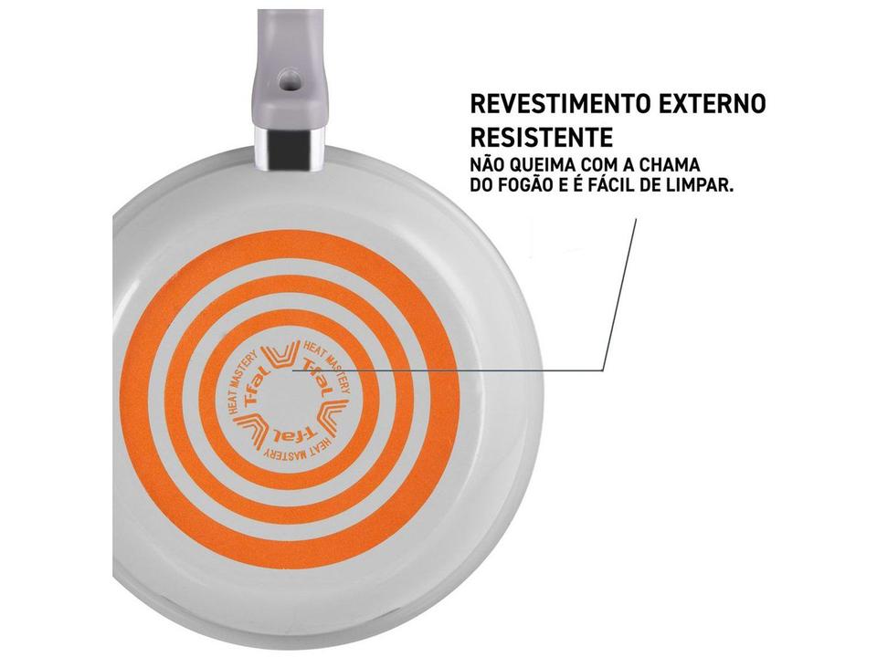 Jogo de Panelas Tefal Cerâmico Cinza 10 Peças Recycled Ceramic - 22