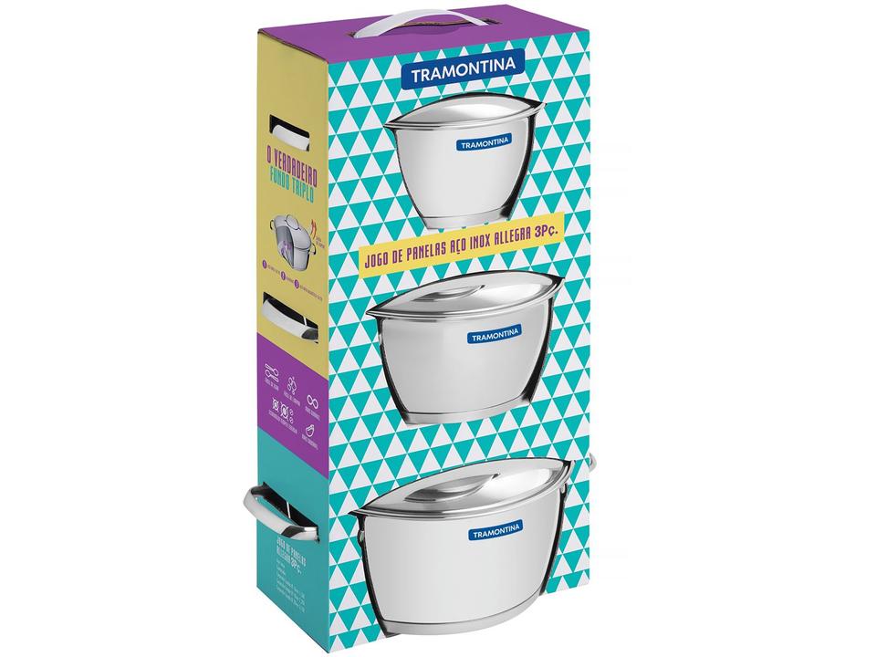 Jogo de Panelas Tramontina Allegra 65660220 Inox - 13