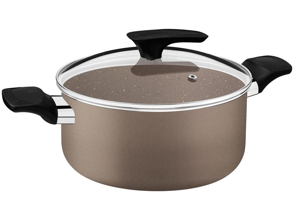 Jogo de Panelas Tramontina Antiaderente de Alumínio Amêndoa Milazzo - 16