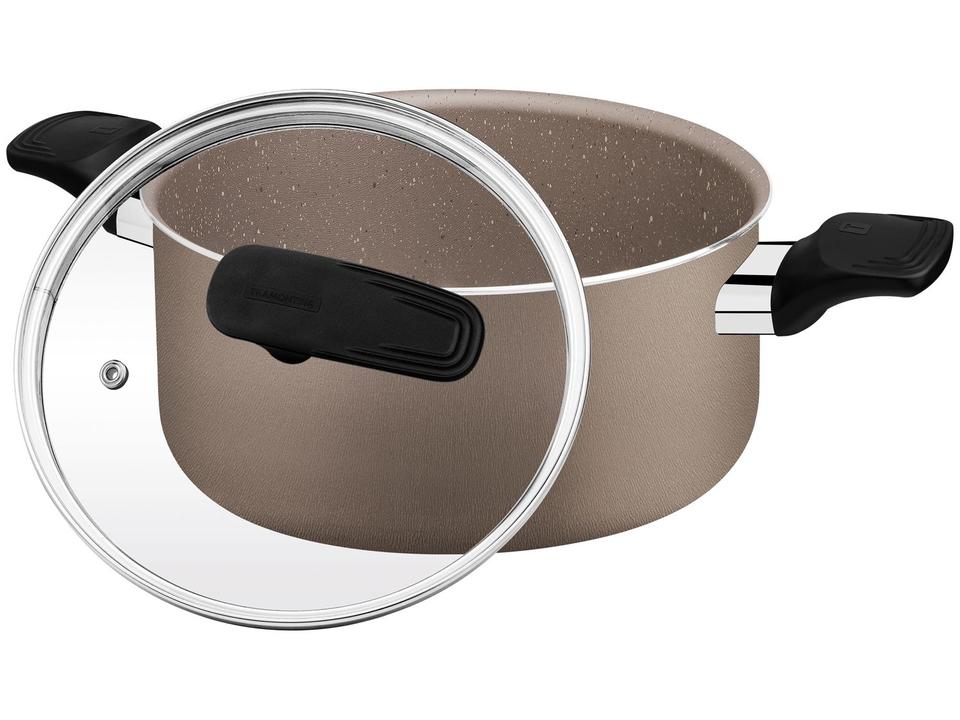 Jogo de Panelas Tramontina Antiaderente de Alumínio Amêndoa Milazzo - 18