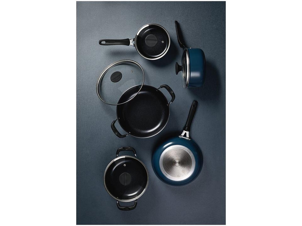 Jogo de Panelas Tramontina Antiaderente de Alumínio Azul Mediterrâneo 5 peças Tunis - 5