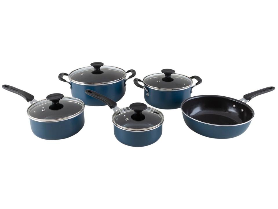 Jogo de Panelas Tramontina Antiaderente de Alumínio Azul Mediterrâneo 5 peças Tunis - 11