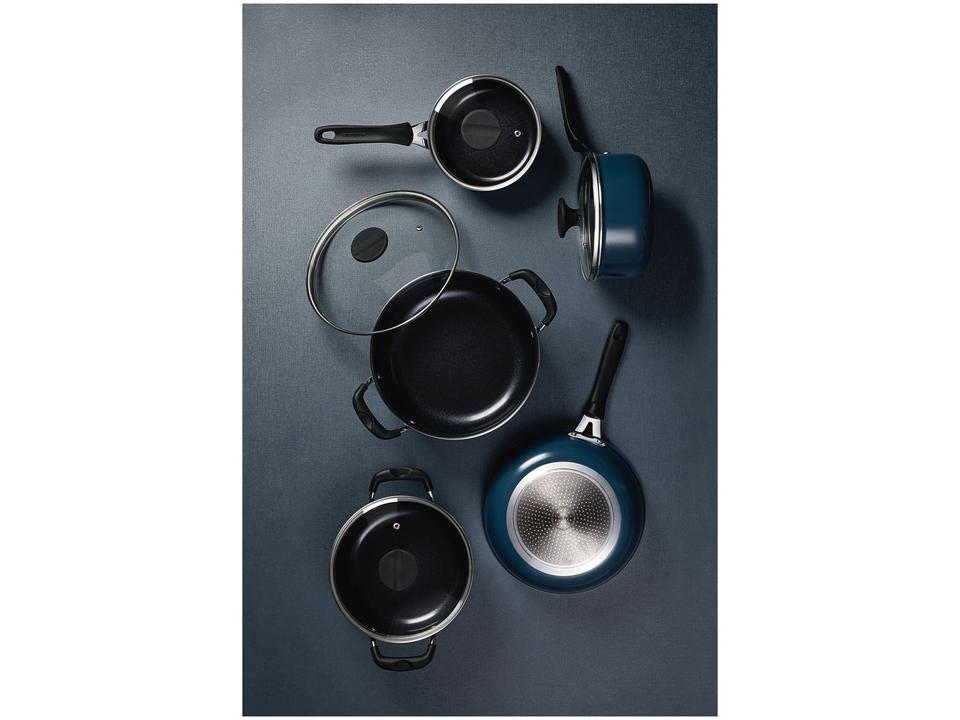 Jogo de Panelas Tramontina Antiaderente de Alumínio Azul Mediterrâneo 5 peças Tunis - 5