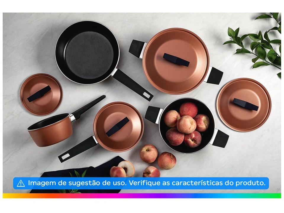 Jogo de Panelas Tramontina Antiaderente de Alumínio Coral 5 peças Spezia Excellent - 3