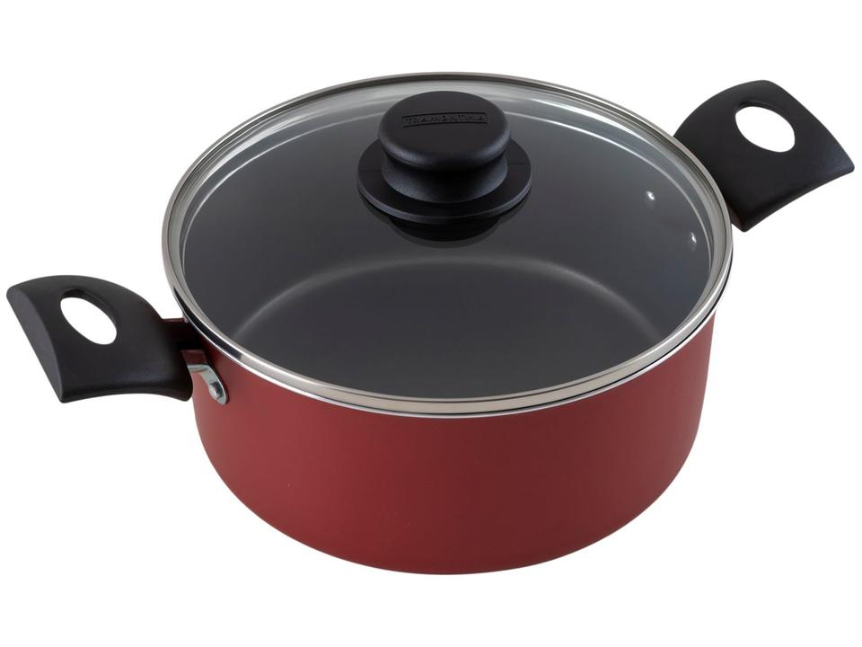 Jogo de Panelas Tramontina Antiaderente de Alumínio Vermelho 4 Peças Turim - 6